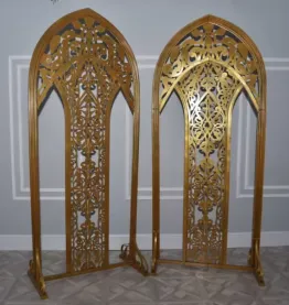 Two large golden decorative arches